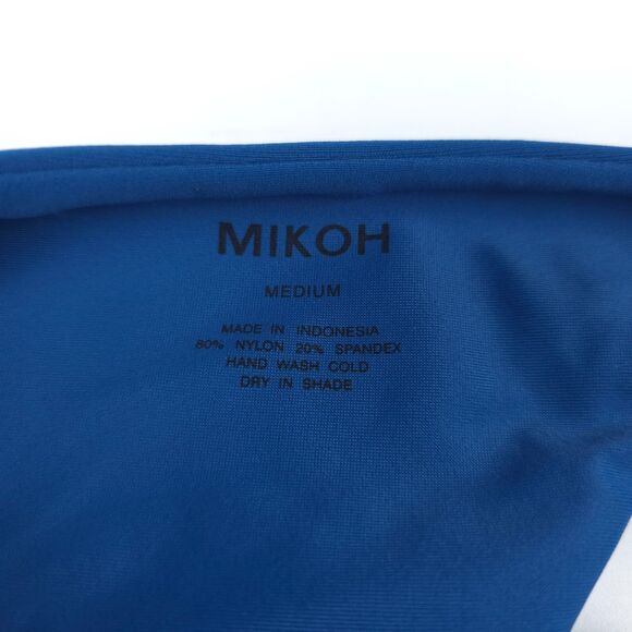 NEW Mikoh Papara Bikini Bottom Blue Low Coverage Minimal Boho Swim Resort Medium - Picture 2 of 6